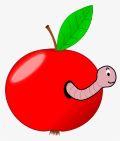 Apple With A Worm, HD Png Download, Transparent PNG