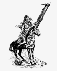 Native Americans With Horse Clipart, HD Png Download, Transparent PNG