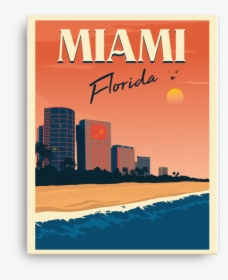 Miami Florida Travel Poster, HD Png Download, Transparent PNG