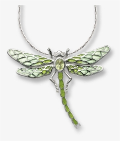 Nicole Barr Designs Sterling Silver Dragonfly Necklace-green - Necklace Dragonfly, HD Png Download, Transparent PNG