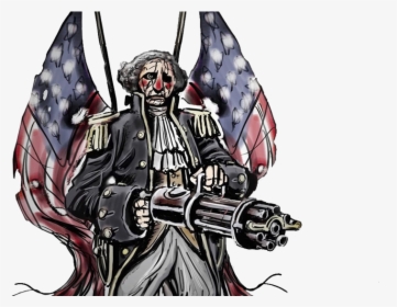 George Washington With Machine Gun, HD Png Download, Transparent PNG