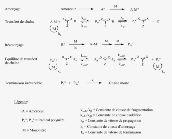 Mécanisme De Polymérisation De Type Raft - Polymérisation Mécanisme, HD Png Download, Transparent PNG