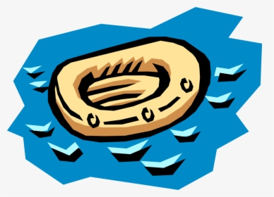 Vector Illustration Of Inflatable Liferaft Flotation - Life Raft Clip Art, HD Png Download, Transparent PNG