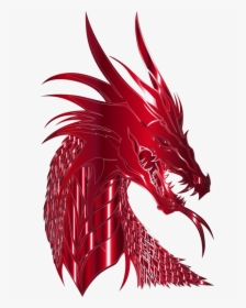 Crimson Dragon Head - Dragon Head Silhouette, HD Png Download, Transparent PNG