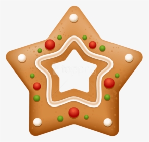 Free Png Gingerbread Star Cookie Png - Favorite Christmas Food, Transparent Png, Transparent PNG