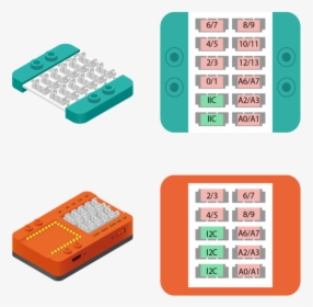 Hub I2c Pins - Microduino Mcenter, HD Png Download, Transparent PNG