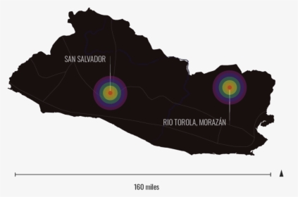 Map Of El Salvador Demonstrating Where Anahí Rivas - El Salvador Köppen Climate Classification, HD Png Download, Transparent PNG