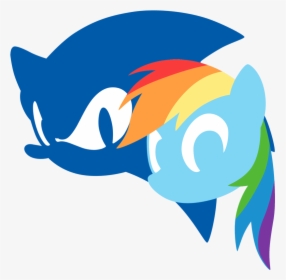Sonic The Hedgehog Head Icon - Sonic And Rainbow Dash Icon, HD Png Download, Transparent PNG