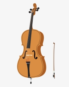 Instrument Clipart Violin Bow - Cello Clipart Transparent Background, HD Png Download, Transparent PNG