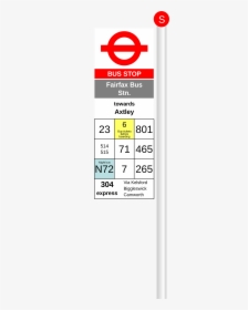 London Bus Stop Sign Png, Transparent Png, Transparent PNG