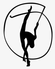 Rhythmic Gymnast With Ribbon Vector Image - Rhythmic Gymnastics Clip Art, HD Png Download, Transparent PNG