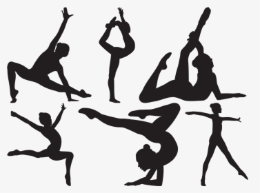 Silhouette Gymnast Girl - Fitness Vector, HD Png Download, Transparent PNG