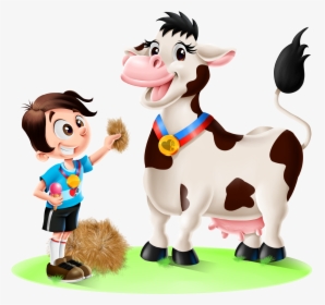 Cows Dairy Month Clipart - Cartoon, HD Png Download, Transparent PNG