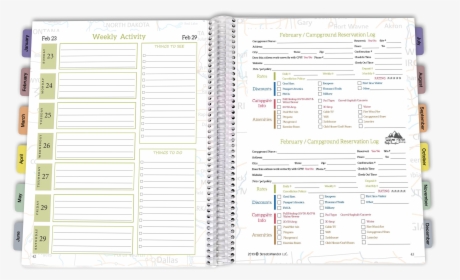 Inside Rv Travel Planner - Planner Ideas For 2020 Monthly, HD Png Download, Transparent PNG