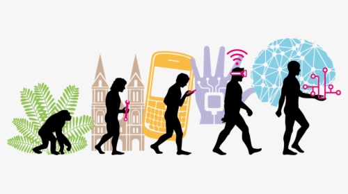 Evoluzione Web - Evolution Of Man Silhouette, HD Png Download, Transparent PNG