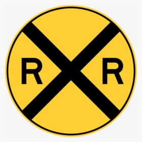 Railroad Ahead Warning Sign Mutcd W10-1 - Railroad Advance Warning Sign, HD Png Download, Transparent PNG