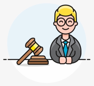 Lawyer Clipart Mallet - Male Lawyer Clipart, HD Png Download, Transparent PNG