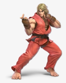 A Blond Haired Man Wearing An Orange Martial Arts Uniform - Super Smash Bros Ultimate Ken Render, HD Png Download, Transparent PNG
