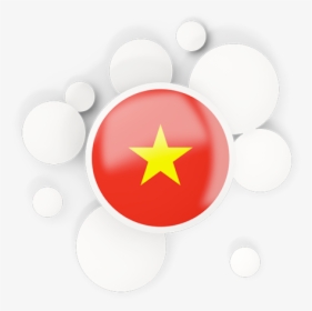 Round Flag With Circles - Vietnam Flag Circle Png, Transparent Png, Transparent PNG