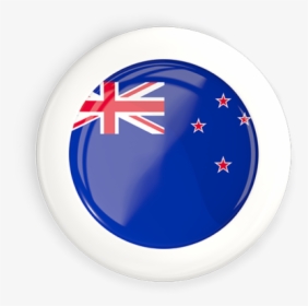 White Framed Round Button - New Zealand Flag, HD Png Download, Transparent PNG