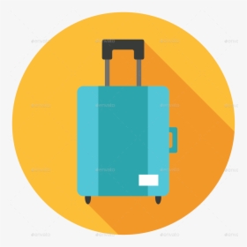 Suitcase Travel Icon - Flat Travel Icon Png, Transparent Png, Transparent PNG