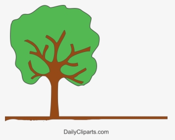 Tree On Land Clipart Image - Tree With Land Clipart, HD Png Download, Transparent PNG