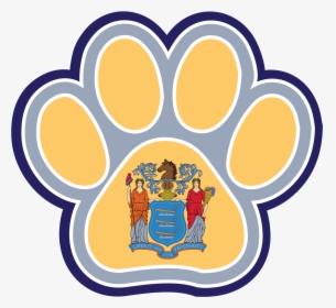 State Dog Paw - New Jersey State Seal, HD Png Download, Transparent PNG