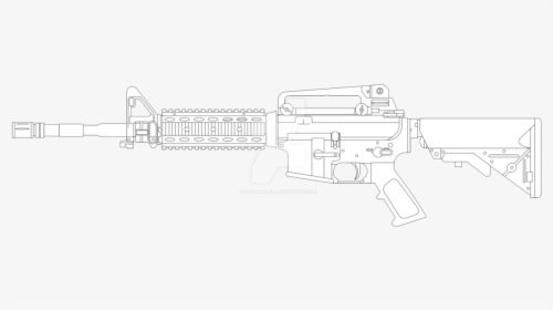 M4a1 Technical Drawing, HD Png Download, Transparent PNG