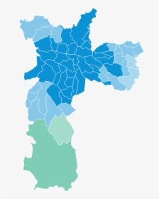 Zonas Eleitorais Em São Paulo 2016 - Vote Map Sao Paulo, HD Png Download, Transparent PNG