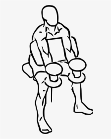 Biceps Workout Drawing, HD Png Download, Transparent PNG