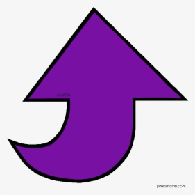Purple Clipart Arrow Sign - Crescent, HD Png Download, Transparent PNG