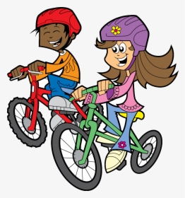Clip Art Bike Riding - Riding A Bike Clipart, HD Png Download, Transparent PNG