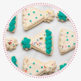 Party Hat Decorated Cookies - Royal Icing, HD Png Download, Transparent PNG