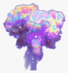 #asthetic #glow #rainbow #smoke - Explosion Blue Png, Transparent Png, Transparent PNG