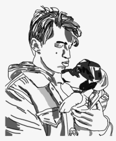 #art #puppy #dog #outline #drawing #cute #thechainsmokers - Illustration, HD Png Download, Transparent PNG