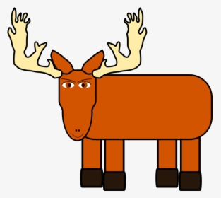 Cartoon Image Of A Moose - Transparent Cartoon Moose, HD Png Download, Transparent PNG