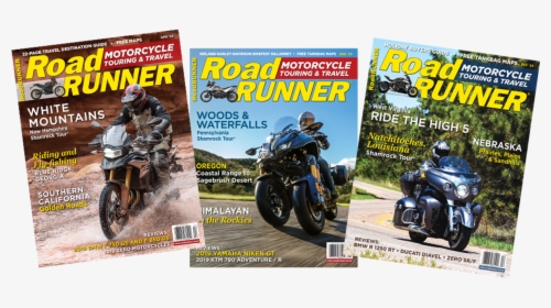 Roadrunner Motorcycle Touring & Travel Magazine - Motorcycle, HD Png Download, Transparent PNG