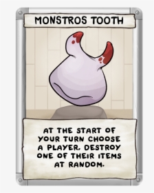 Monstro S Tooth - Binding Of Isaac Four Souls All Cards, HD Png Download, Transparent PNG