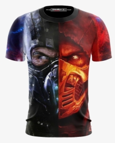 Mortal Kombat Scorpion And Subzero 3d T-shirt - Scorpion Sub Zero Mk, HD Png Download, Transparent PNG