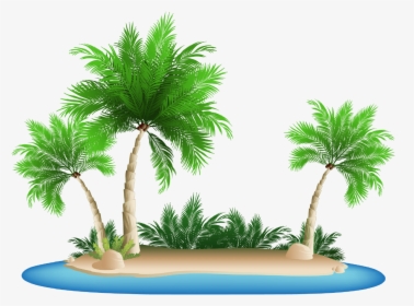 Palm Tree Png Clipart Png - Palm Tree Island Png, Transparent Png, Transparent PNG
