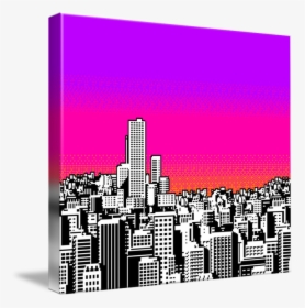 Cityscape Collage 02a By Max Capacity - 90s Pixel Art Background, HD Png Download, Transparent PNG
