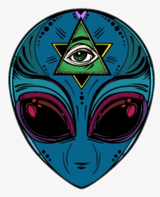 #colorful #colourful #alien #illuminati #cool - Alien Illuminati Tattoo Designs, HD Png Download, Transparent PNG