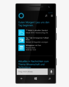 Cortana Home Startday De-de - Smartphone, HD Png Download, Transparent PNG