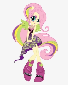 Rainbow Rocks Fluttershy Vector By Icantunloveyou D7aumwu - My Little Pony Equestria Girl Fluttershy, HD Png Download, Transparent PNG