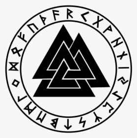 Valknut With Runes Tattoo , Png Download - Futhark Valknut, Transparent Png, Transparent PNG