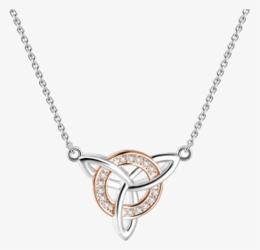 Triquetra Layered Necklace Rose Gold - Necklace, HD Png Download, Transparent PNG