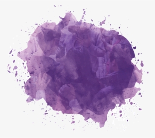 Watercolor Transparent Purple - Watercolor Purple Paint Splatter, HD Png Download, Transparent PNG