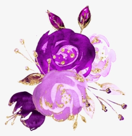 #watercolor #flowers #bouquet #bunch #purple #plum - Plum Watercolor Flowers Png, Transparent Png, Transparent PNG