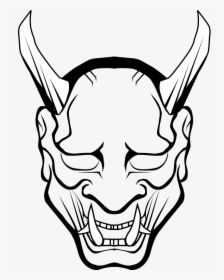 Samurai Mask Clipart - Oni Mask Png, Transparent Png, Transparent PNG