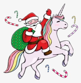 Transparent Candy Cane Clipart Png - Unicorn Christmas Clip Art, Png Download, Transparent PNG